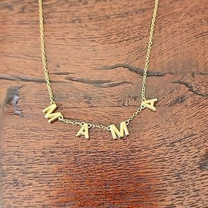 Mama Letter Charm 18" Pendant Necklace in 14k Gold-Plated Sterling Silver, Creat